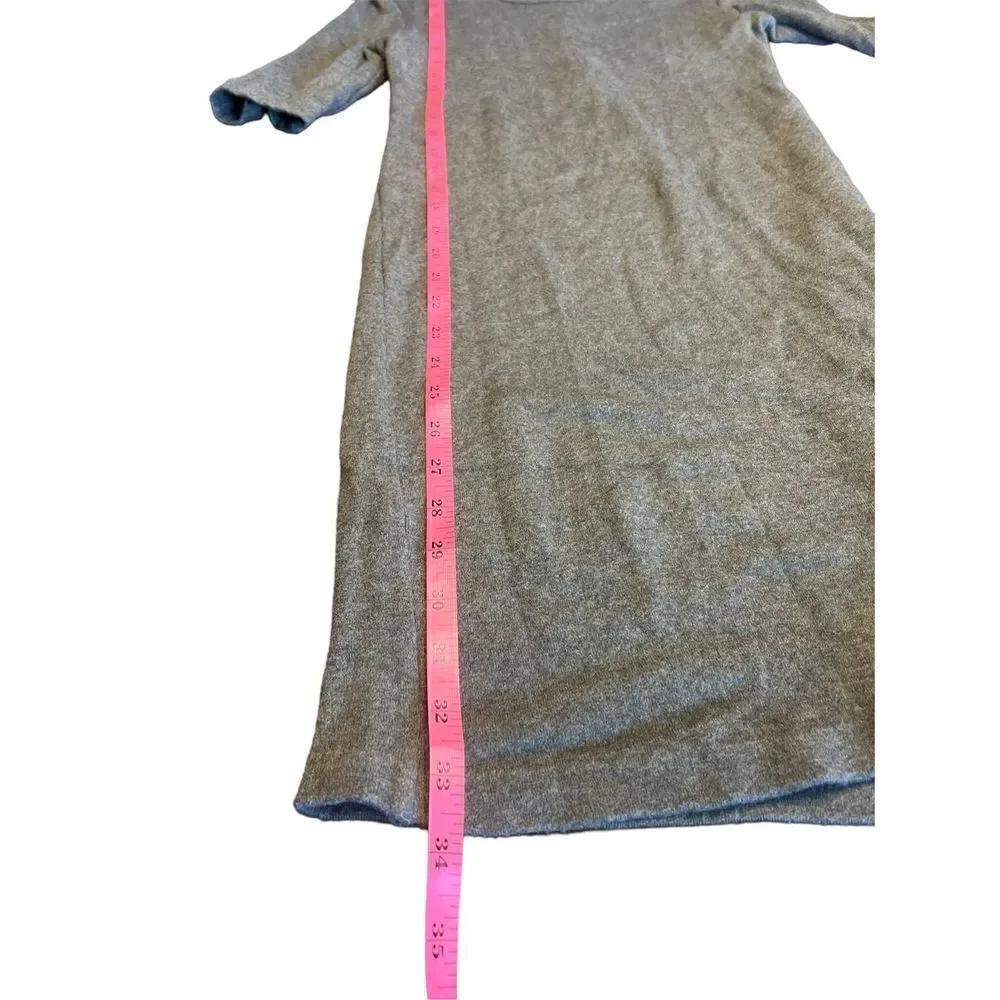 Philosophy republic gray bodycon stretchy 1/4 sleeve small minimalist dress